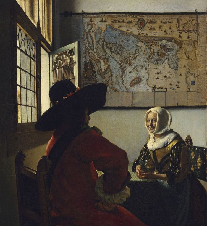 De soldaat en het lachende meisje, Johannes Vermeer, ca. 1657. The Frick Collection, New York. Foto Joseph Coscia Jr.