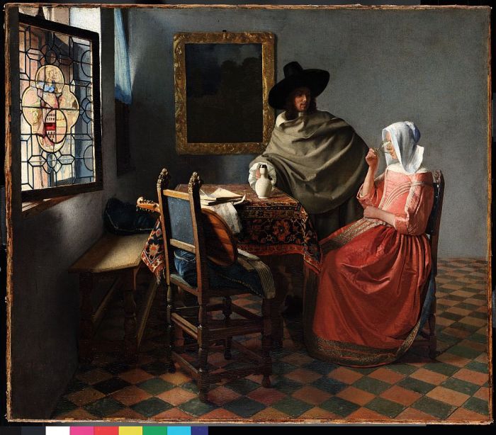 Het glas wijn - Vermeer